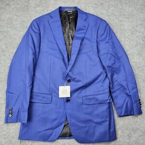 Indochino Blazer Mens 38 Blue Preppy Classic Wool Cashmere Luxury Sport Coat